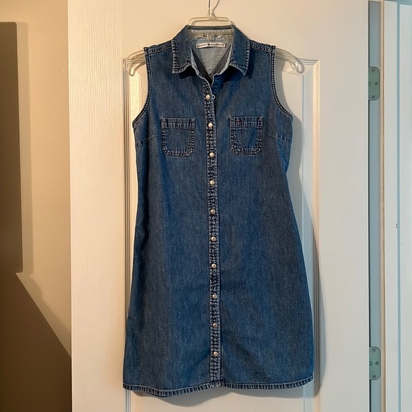 Tommy Hilfiger Dresses & Skirts - Vintage Tommy Hilfiger Jean Dress with Tucks at Waist & Snaps from Top to Bottom